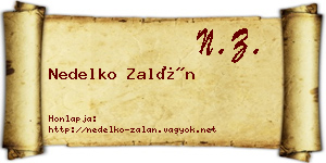 Nedelko Zalán névjegykártya